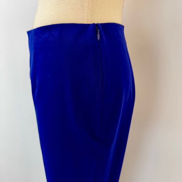 Elie Tahari Royal Blue Cropped Pants Slacks Cotton Blend Size 12 - Picture 4 of 9